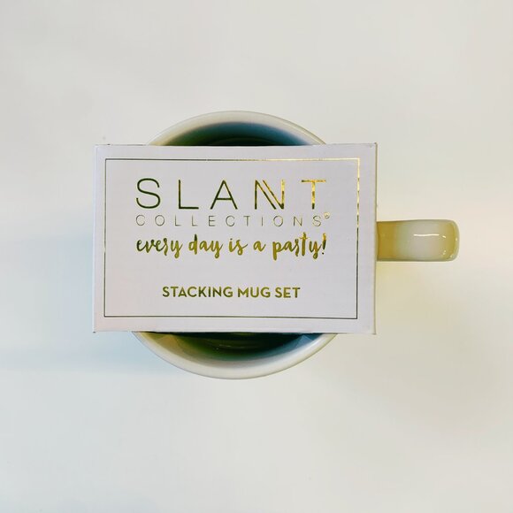 Set of 2 NWT Rainbow Stacking Mugs | Ceramic Mug Set 70s Pride Gift - Picture 10 of 11